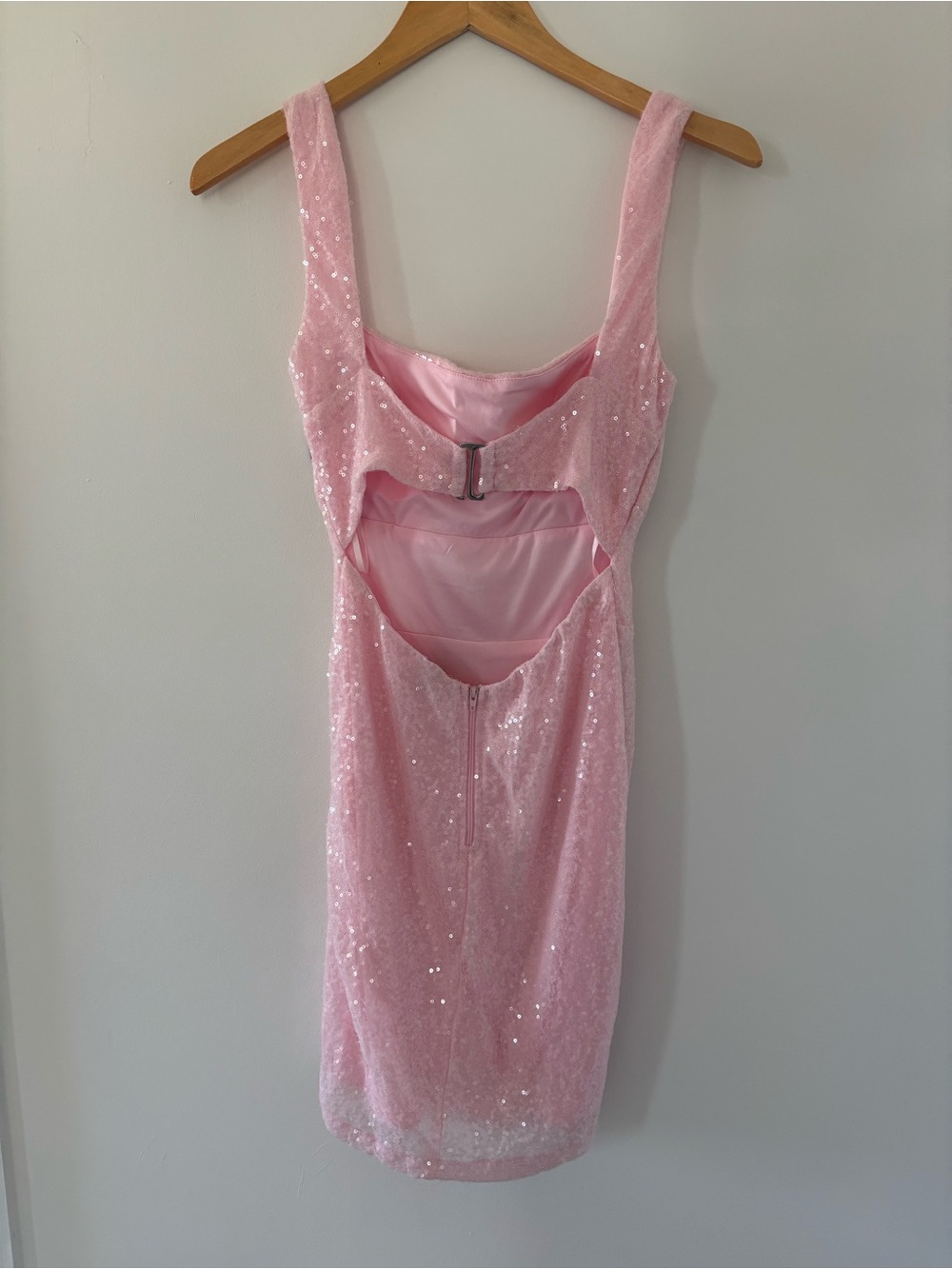 Windsor Pink Sequin Square Neck Dress Size S - Picture 2 of 6